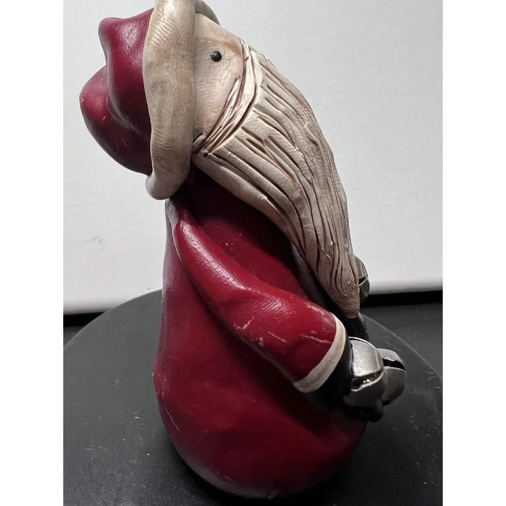 RARE Vintage Handmade Polymer‎ Clay Rustic Primative Santa EXCELLENT CONDITION